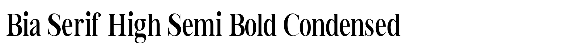 Bia Serif High Semi Bold Condensed image